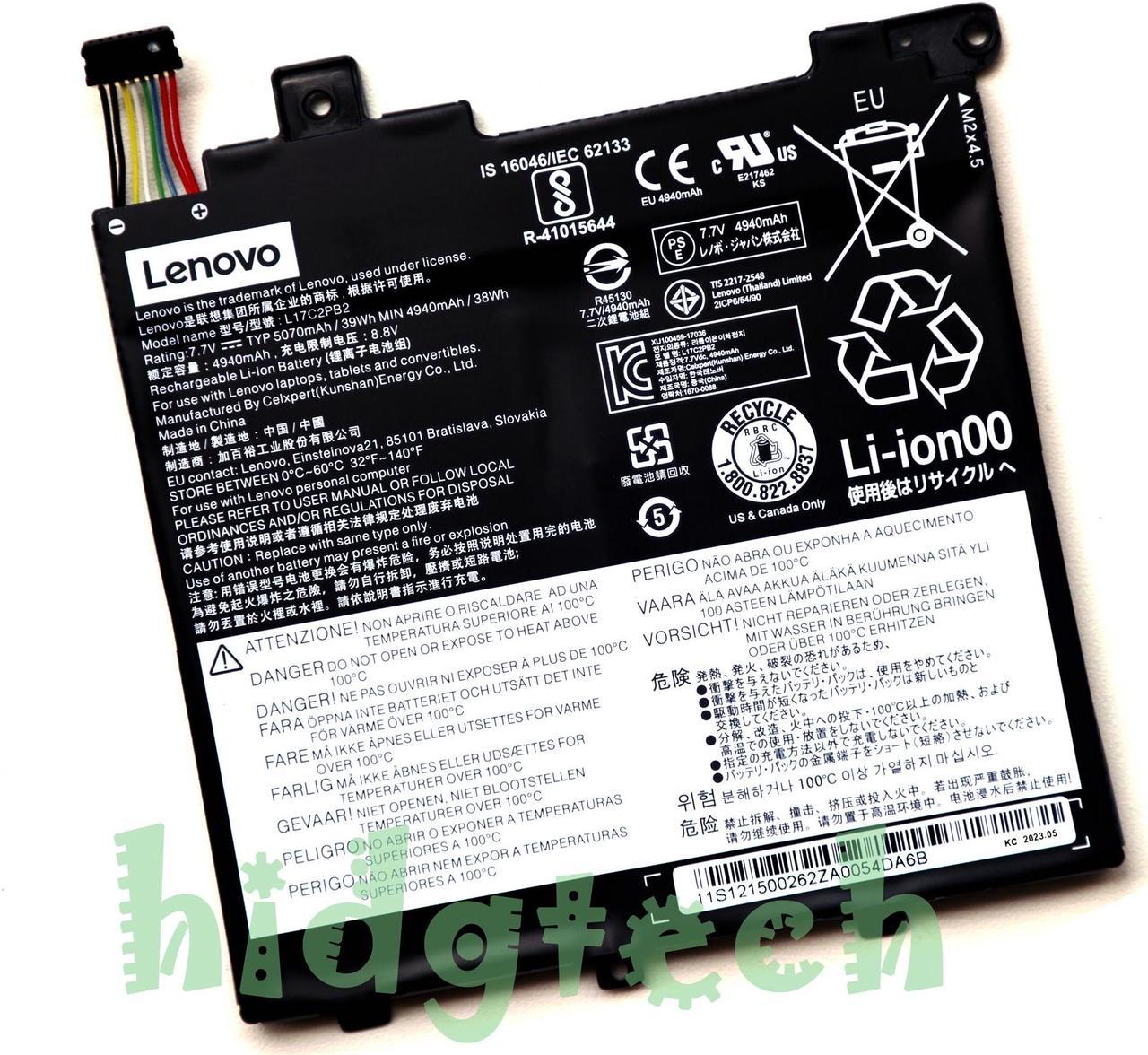 New Genuine L17C2PB1 L17C2PB2 L17M2PB1 L17L2PB1 Battery for Lenovo V330-14ARR V330-14IKB Series 2ICP6/54/90