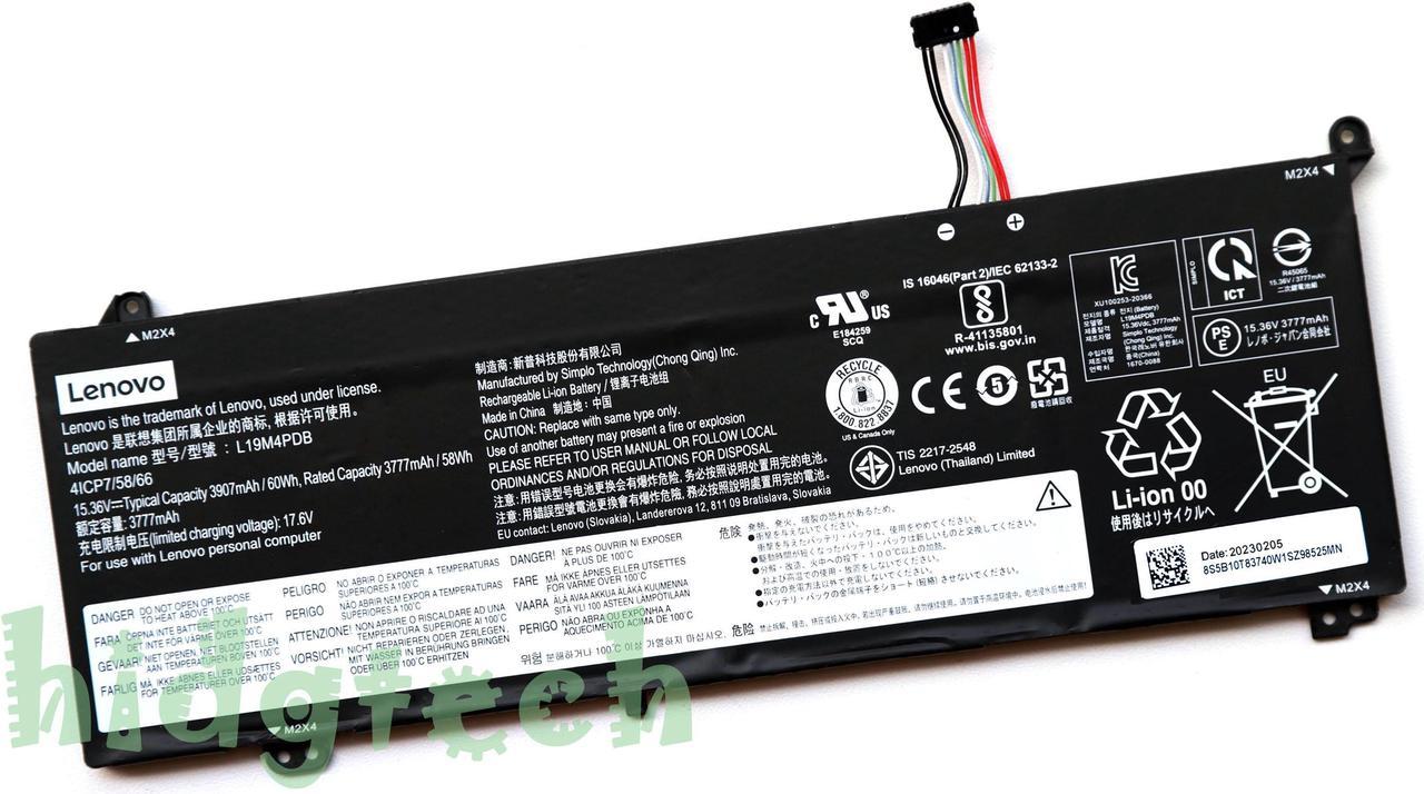 New Genuine L19C4PDB L19M4PDB SB10Z21205 5B10Z21209  Battery For Lenovo ThinkBook 14s Yoga ITL 14 G2 ITL ARE G3 Series 41CP7/58/66