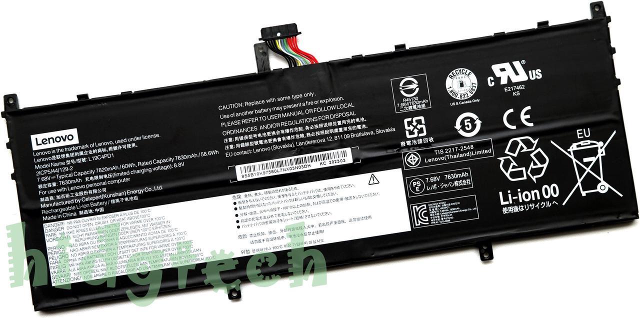 NEW Genuine L19C4PD1 L19D4PD1 L19M4PD1 5B10U65275 5B10U65274 SB10W67395 Battery for Lenovo Yoga C640-13IML C640 Series 2ICP5/44/128-2