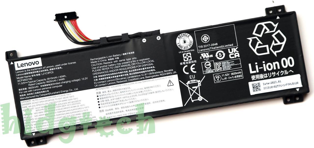 NEW Genuine L21C3PC0 L21D3PC0 L21M3PC0 L21L3PC0 Battery for Lenovo IdeaPad Gaming 3-15IAH7 (Type 82S9, 82UJ) / IdeaPad Gaming 3-15ARH7 (Type 82SB, 82UK) Series