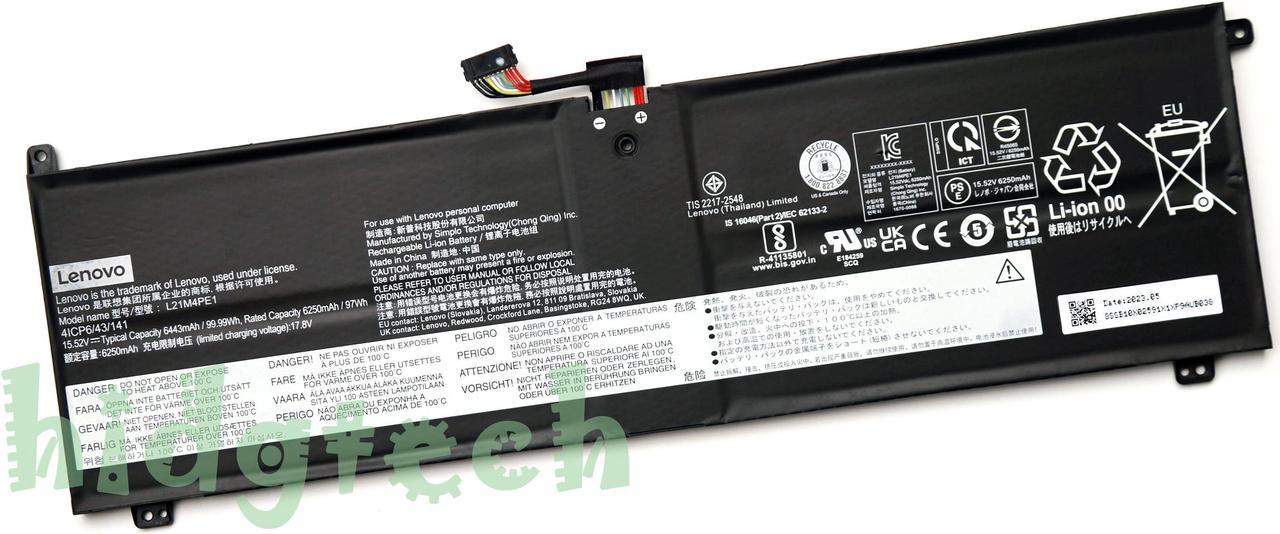 New Genuine L21B4PE1 L21C4PE1 L21M4PE1 Battery for Lenovo Yoga 7 16IAH7 Legion S7 16IAH7 2022 Series 41CP6/43/141