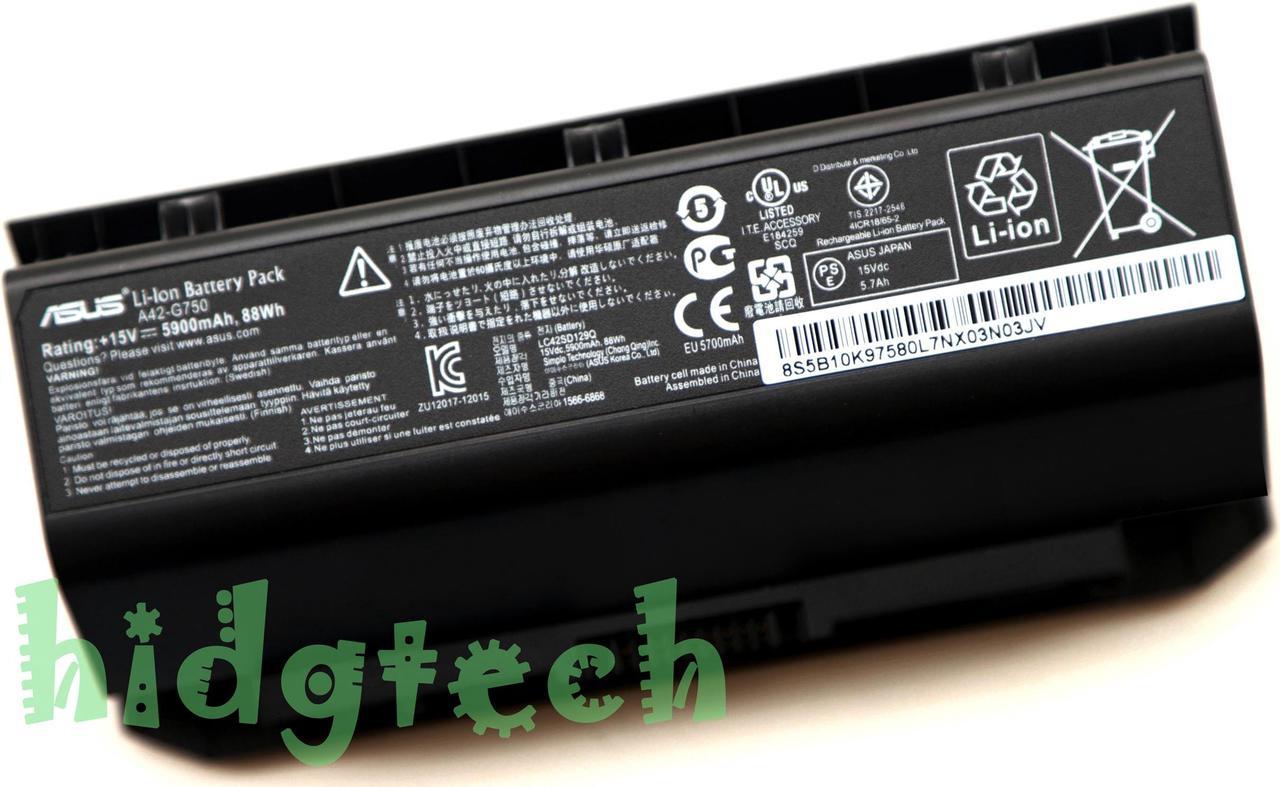 New Genuine A42-G750 Battery for ASUS ROG G750 G750J G750JH G750JM G750JS G750JW G750JX G750JZ Series