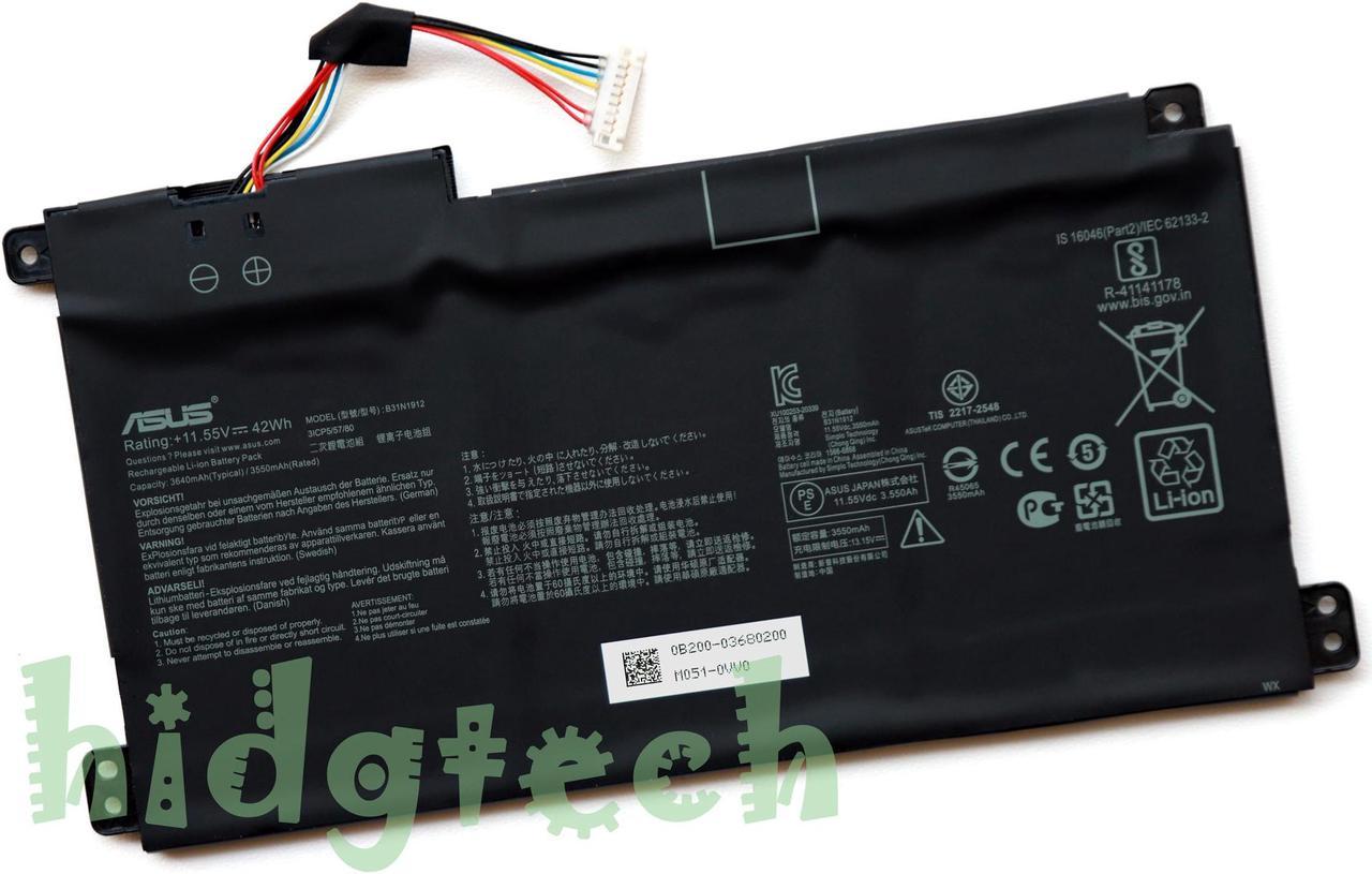 New Genuine B31N1912 Battery for Asus VivoBook 14 E410M E410MA L410MA E410KA E510MA Series 0B200-03680200