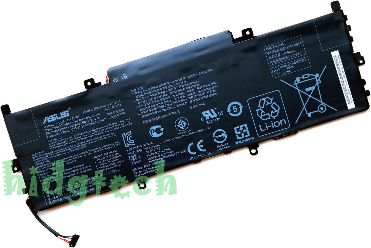 New Genuine C41N1715 Battery for Asus Zenbook 13 UX331U UX331UN UX331FN UX331UA U3100FN UX331UN-EG015T UX331UN-EG010T Series 0B200-02760000