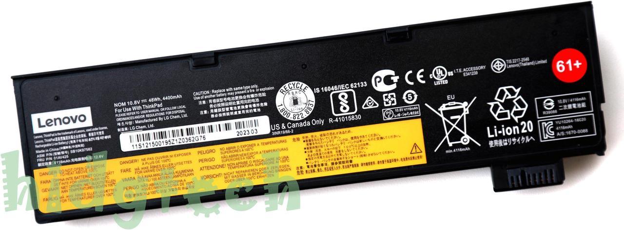 48Wh New Genuine 61+ 01AV423 Battery For ThinkPad T470 T480 T570 T580 A475 A485 P51s P52s Series (NOT fit for T460S T470S T480S)