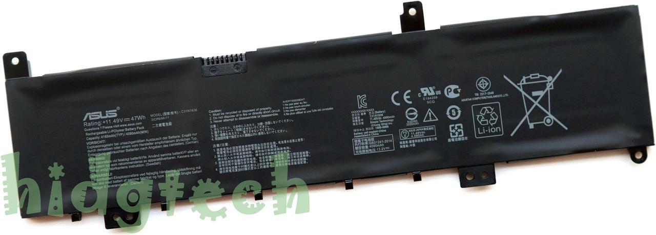 New Genuine C31N1636 Battery for VivoBook Pro 15 M580V X580VD X580GD N580VD N580VN N580GD X580VN NX580VD7300 NX580VD7700 X580GD Series