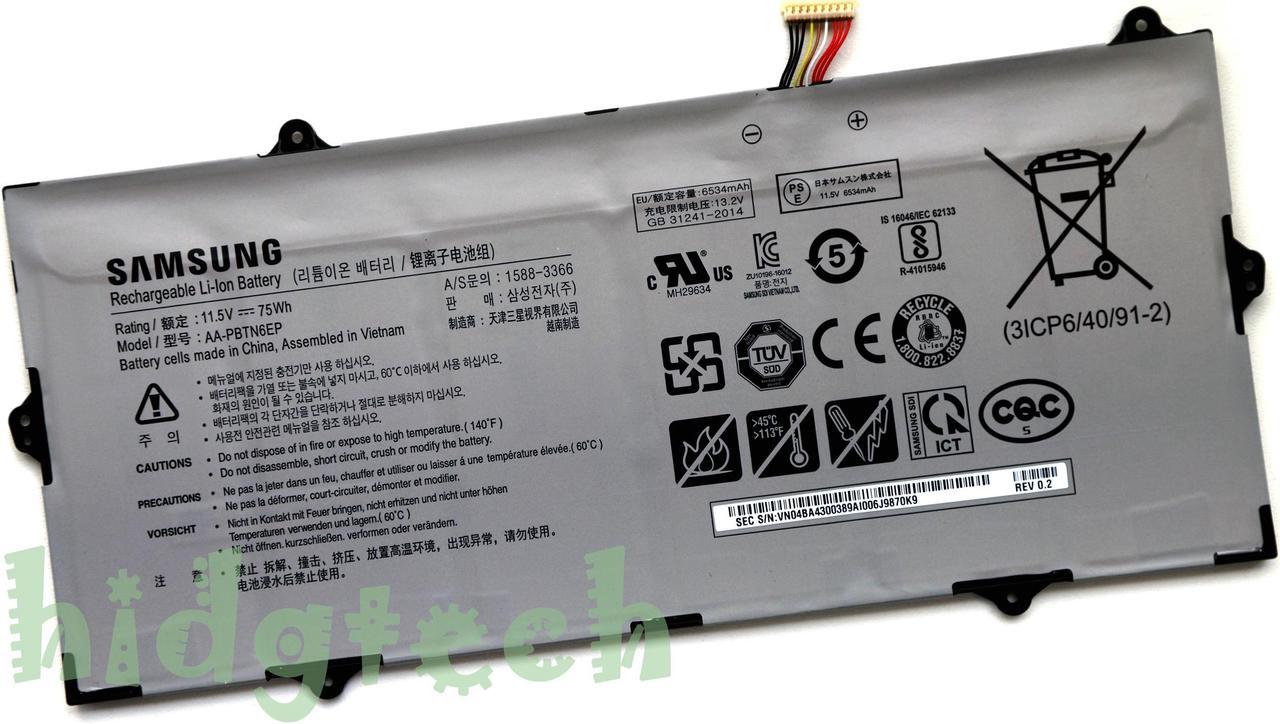 New Genuine AA-PBTN6EP Battery For Notebook 9 2018 NP900X5T 900X5T-X78L Series 3ICP6/40/91-2