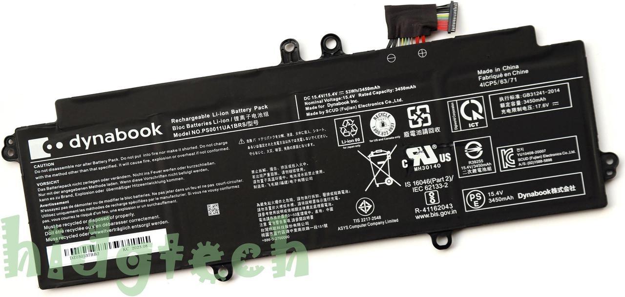 New Genuine PS0011UA1BRS Battery for Dynabook X30L-J PCR10T-04N00X PCR10L-13L011 PCR10A-009003 PCR12U Series 4ICP5/63/71