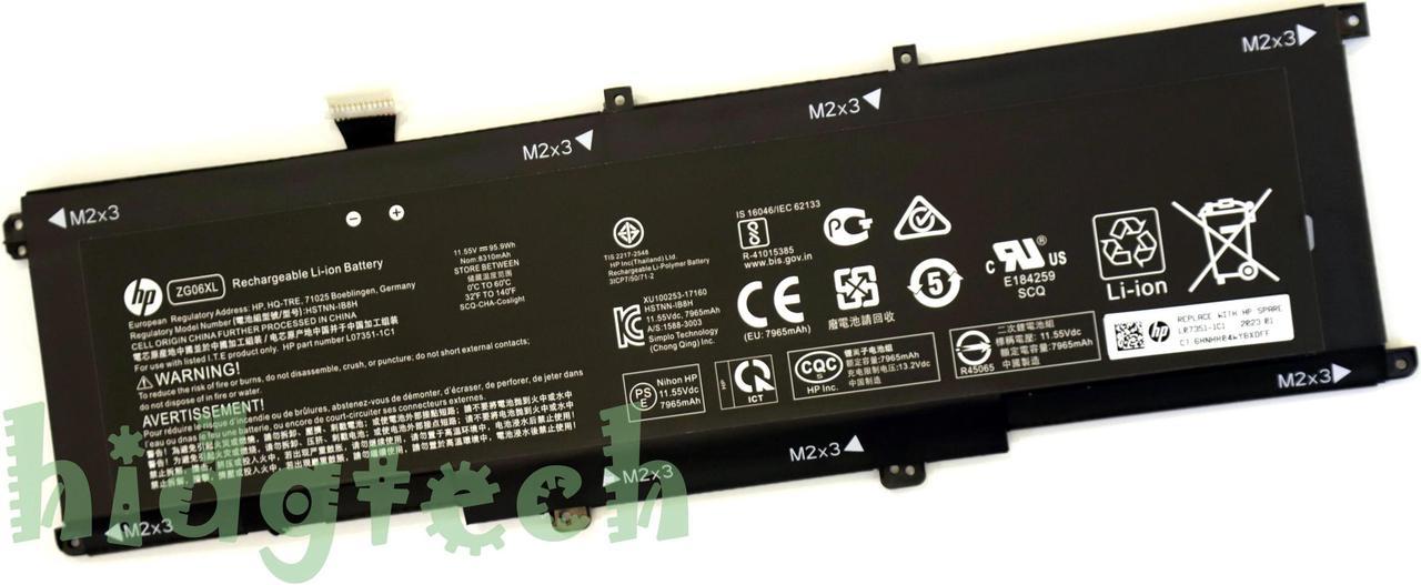 New Genuine ZG06XL Battery for HP ZBook Studio X360 G5 Elitebook 1050 G1 Series HSTNN-IB8H L07351-1C1 L07045-855