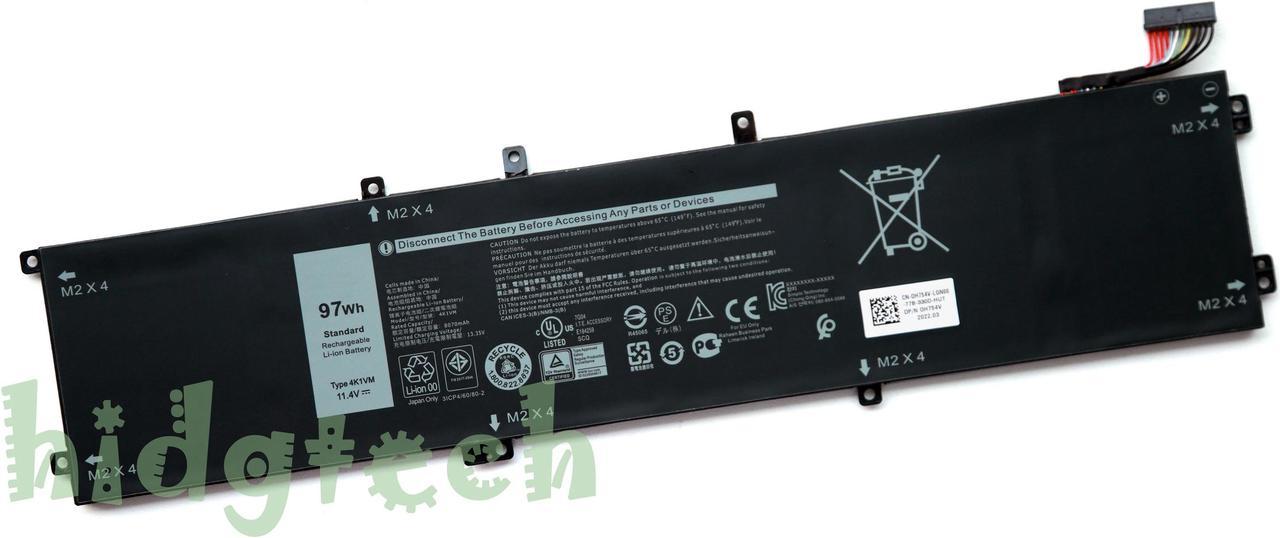 New Genuine 4K1VM 97Wh Extended Battery for Dell G7 17 7700 Series Notebook W62W6 XYCW0 9TM7D V0GMT NYD3W NCC3D