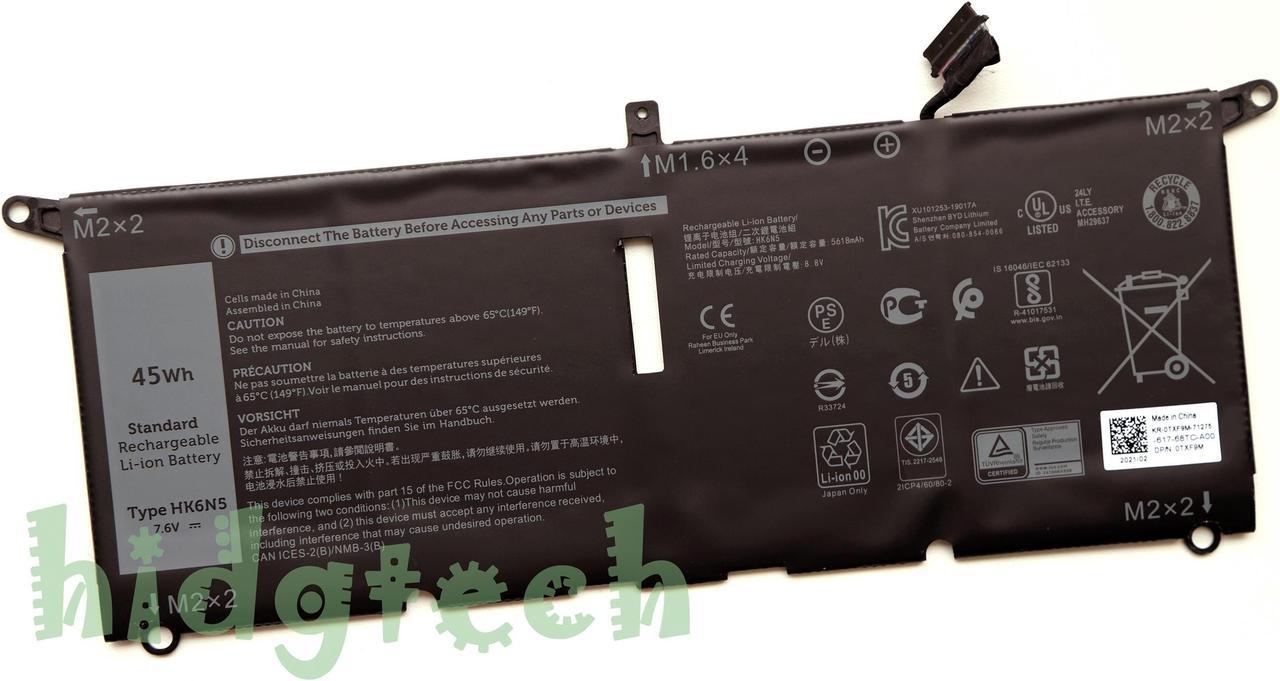 New Genuine HK6N5 Laptop Battery For Inspiron 13-5390 XPS 9370 9380 5390 Series P82G 21CP4/60/80-2