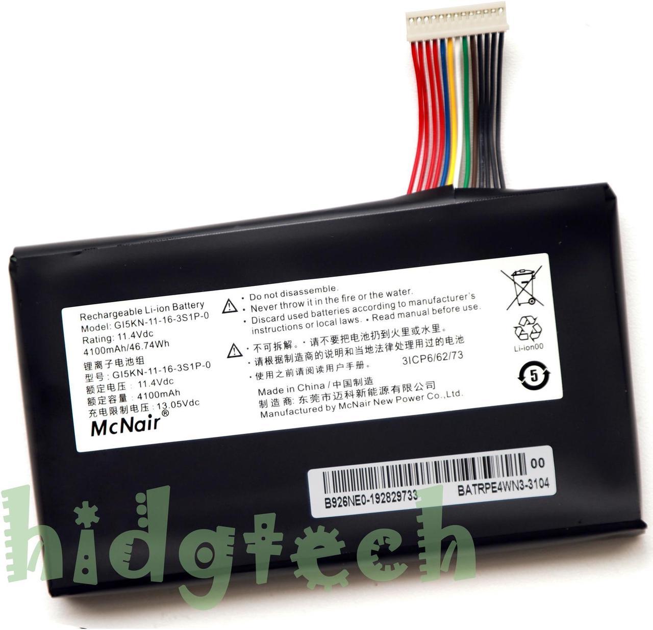 New Genuine GI5KN-11-16-3S1P-0 GI5KN- 00-13-3S1P-0 Battery for Hasee Z7-KP7D2 Z7M-KP7S1 Z7-KP7EC MECHREVO X1 / Hasee Z7-KP7GT Z7M-i7 R0 Z7M-SL7 D2  Series 31CP6/62/73