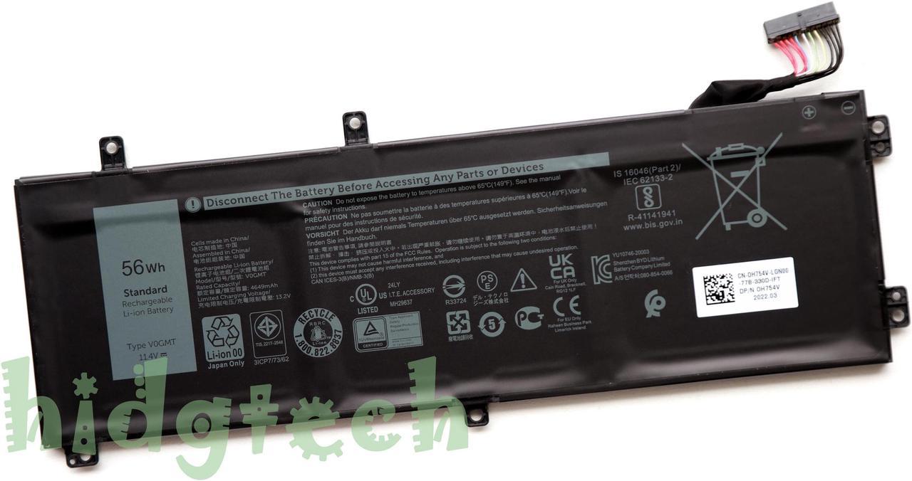 New Genuine V0GMT 56Wh Laptop Battery for Inspiron 7500 7501 G7 17 7700 Series W62W6 NCC3D TJDRR 3ICP7/73/62