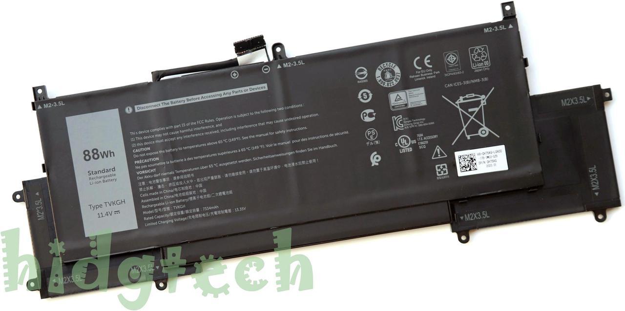 New Genuine TVKGH 88Wh Battery for Latitude 9510 2-in-1 Series 31CP4/63/83-2