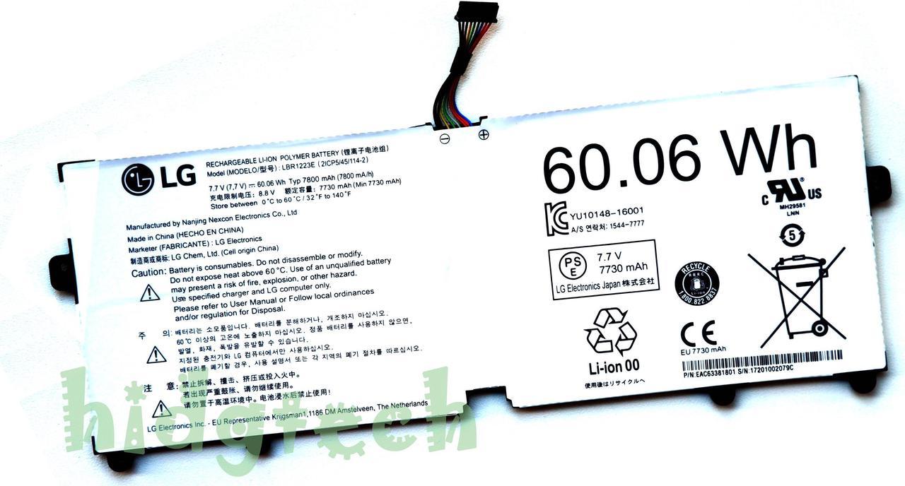 LBR1223E New Genuine 60.06W Battery for Gram 13Z970 14Z970 14Z970-G 15Z970-GR30K 15Z975 15Z970 15ZD975 Series 2ICP5/45/114-2