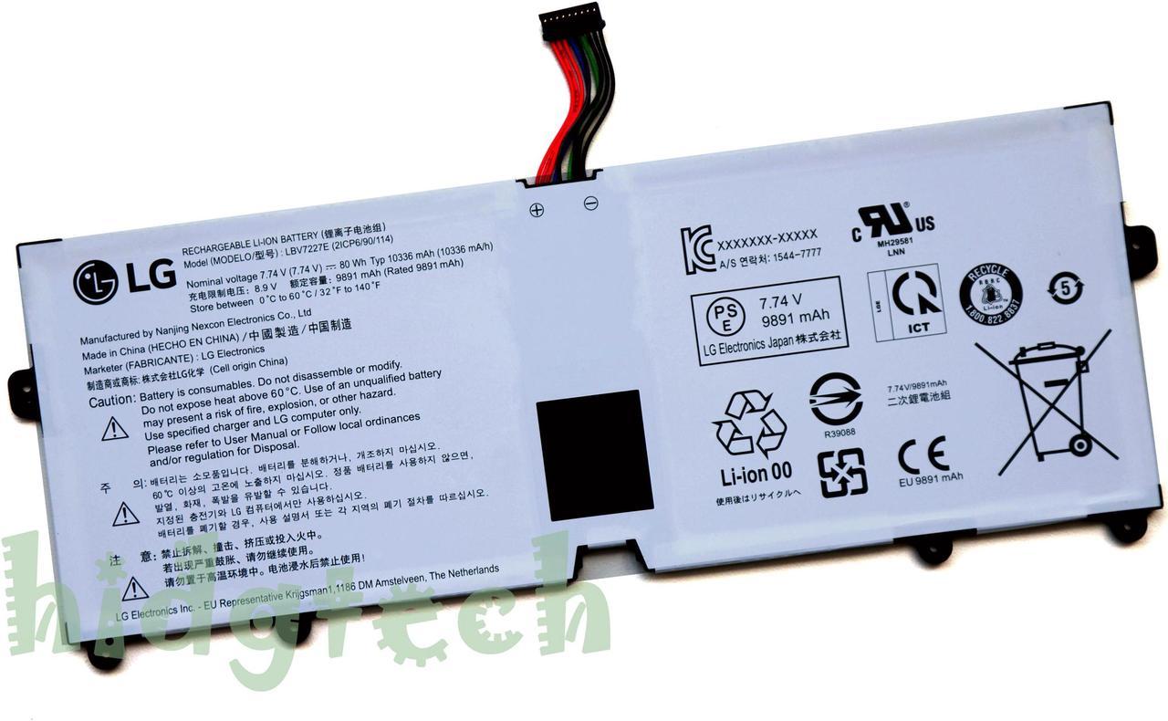 80Wh New Genuine LBV7227E Battery for Gram 14Z90N 15Z90N 17Z90N 16Z90P 16ZD90P 16Z90P 16Z90PC 16Z90PG 16T90P 17Z90N 17Z90P Series 2ICP6/90/114