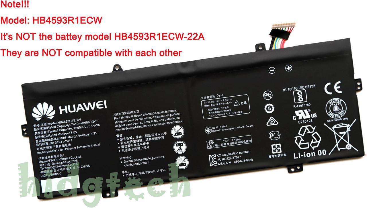 HB4593R1ECW New Genuine Battery for Matebook X Pro i5 i7 2019 MACH-W1 Series 2ICP5/64/84-2