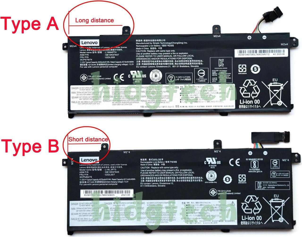 New Genuine L18C3P71 L18C3P72 L18L3P73 L18M3P73 L18M3P74 L18M4P73 L18M4P74 Battery for ThinkPad T490 T495 P43S T14 P14S Series