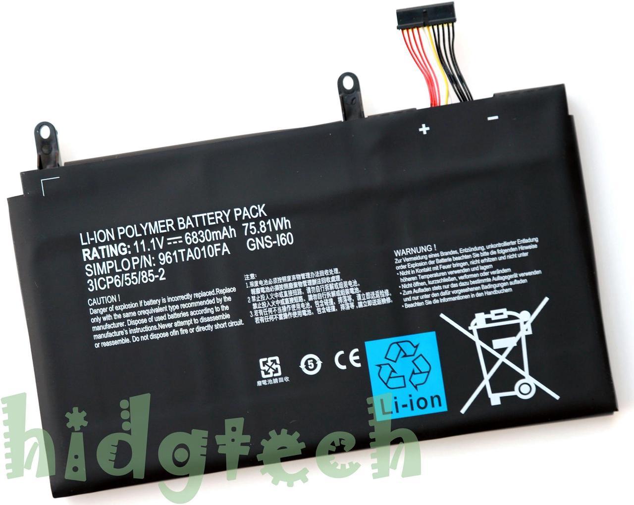 New GNS-I60 Battery for P35K P35X v3 P35W v2 P37X v5 P57X v6 Series 31CP6/55/85-2