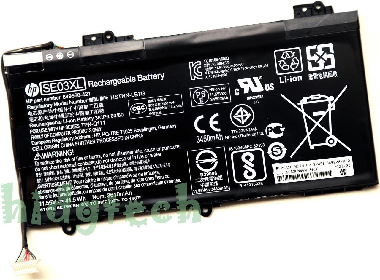 New Genuine SE03XL Battery for HPPavilion 14 HSTNN-LB7G 849568-421 849908-850 31CP6/60/80