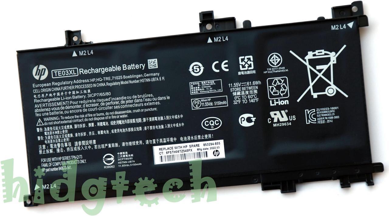 TE03XL New Genuine Battery for HPOMEN 15-AX 15-AX000 15-AX033DX 15-AX017TX 15-AX008NG 15-AX020TX 15-AX002NG 15-AX214TX  / Pavilion 15 UHD 15-BC000 HSTNN-UB7A 849910-850