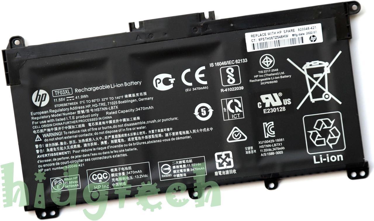 TF03XL New Genuine Battery for HPPavilion 15-CC 15-CD / Pavilion 17-AR Series HSTNN-LB7J HSTNN-LB7X 920070-855