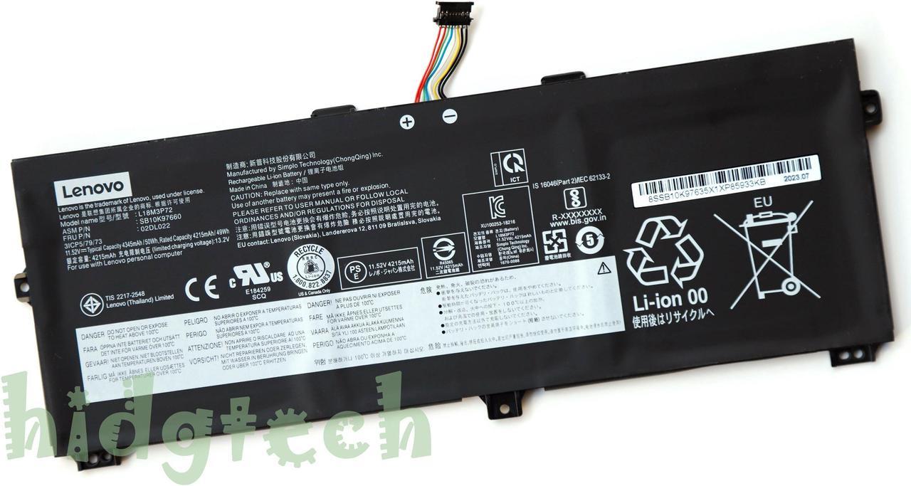 NEW Genuine L18M3P72 L18L3P72 L18S3P72 02DL021 02DL022 Battery for ThinkPad X390 X13 Yoga 07CD Gen 1 Series