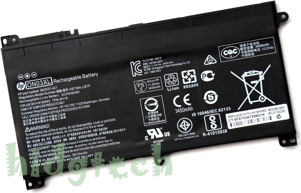 New Genuine ON03XL Battery for HPPavilion X360 13-U 14-ax040wm HSTNN-LB7P 843537-421