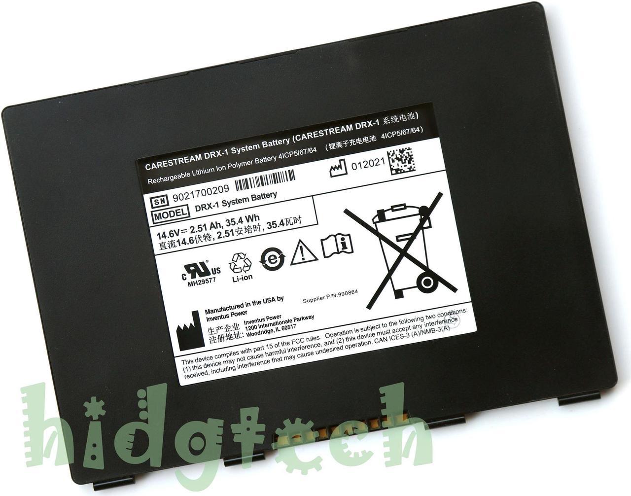 New Original P/N 8G5132 993169 DRX-1 system Battery for Carestream 4ICP5/67/64