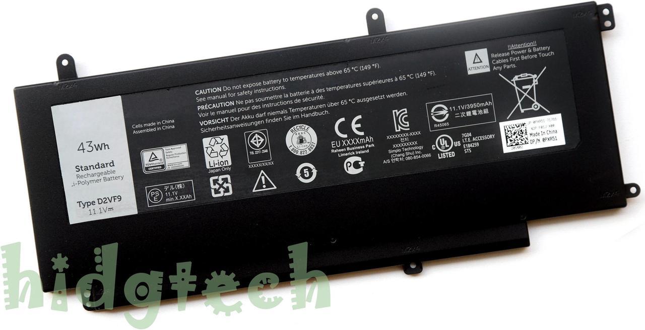 New Genuine D2VF9 Battery for Inspiron 15 7547 7548 Vostro 14 5459 5459D 0PXR51 0YGR2V