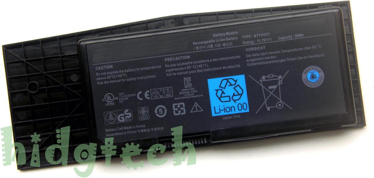 90Wh New Genuine BTYVOY1 Battery for Alienware M17x R3 R4 318-0397 7XC9N Series