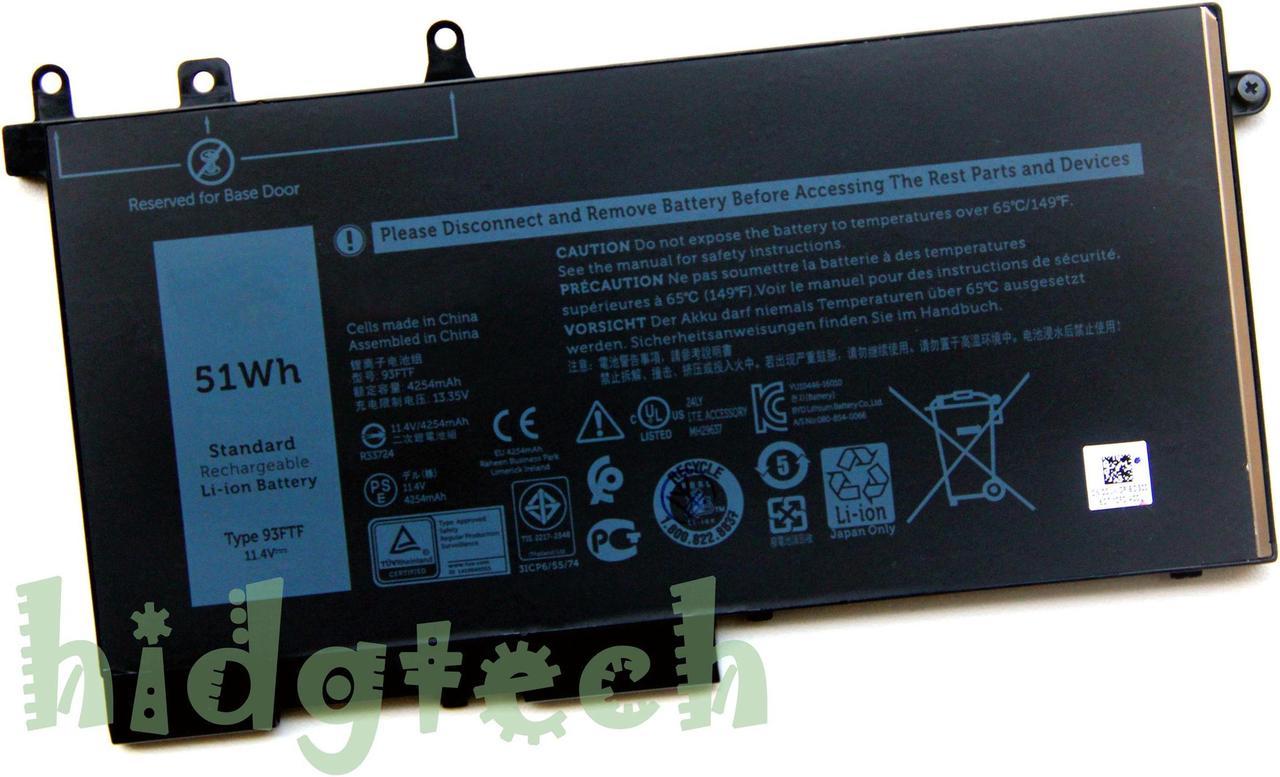 New Genuine 93FTF 51Wh Battery for Latitude 5280 5480 5580 5590 5490 5288 5290 5488 Series