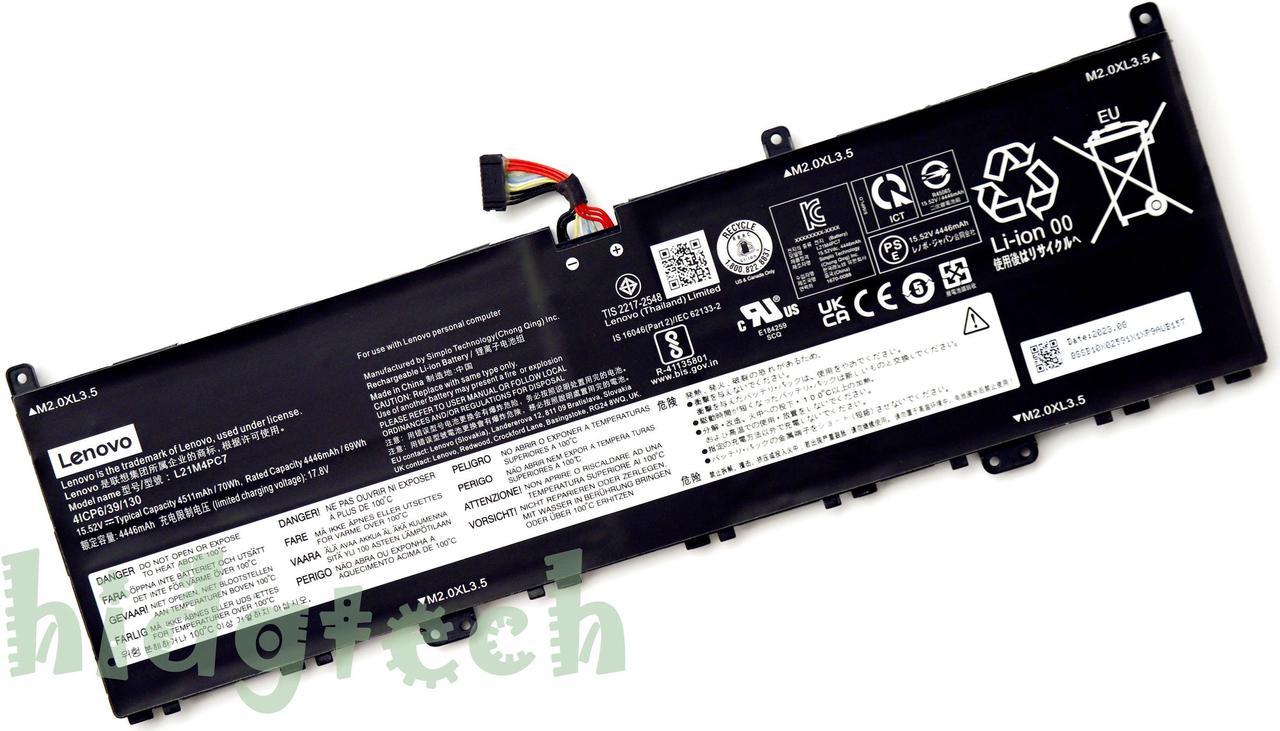 New Genuine L21C4PC7 L21D4PC7 L21L4PC7 L21M4PC7 L21C4PE0 L21D4PE0 L21M4PE0 Battery for LenovoYoga Pro 14s IAH7 2022 Series 41CP6/39/130