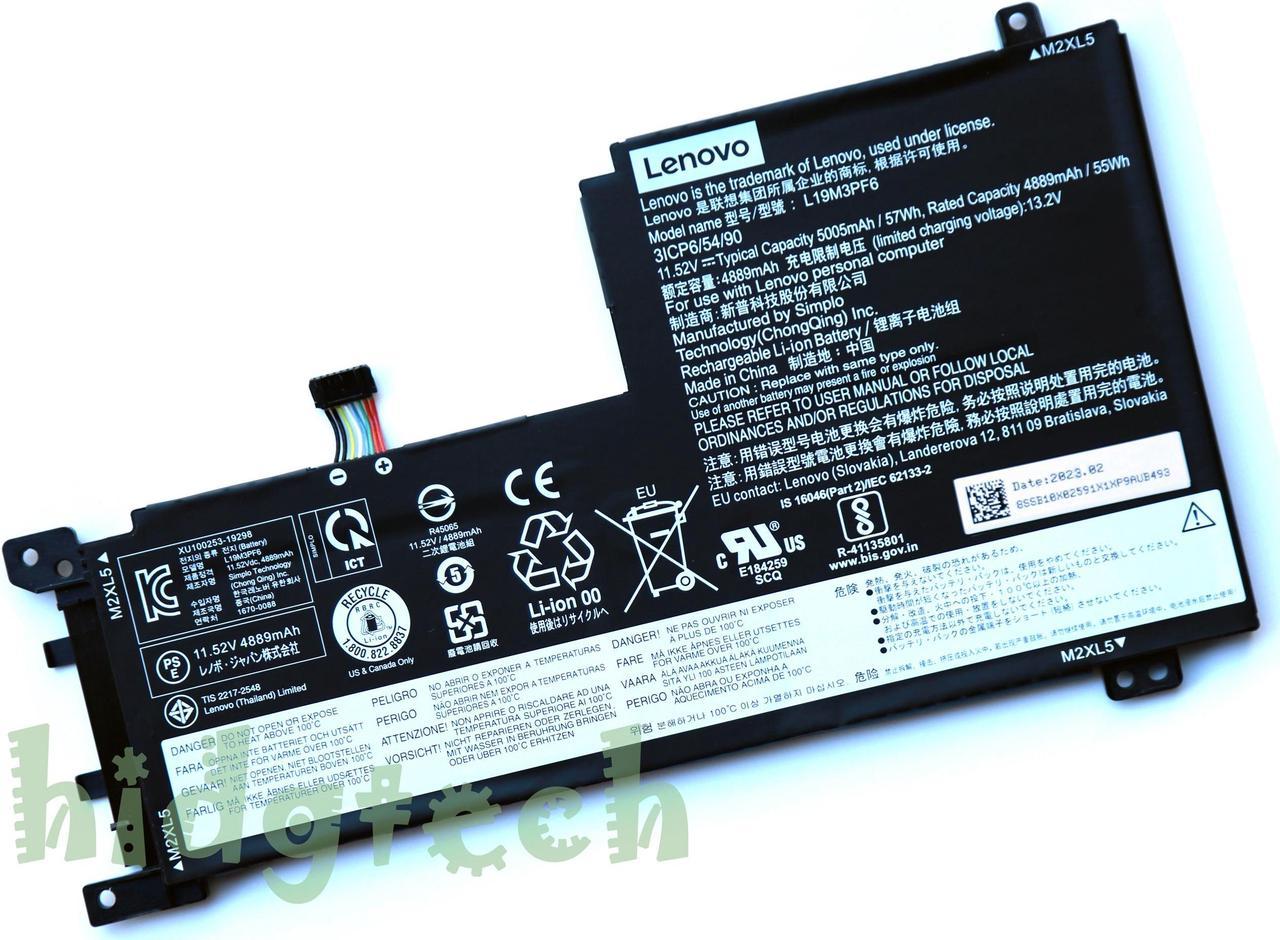 New 57Wh Genuine L19C3PF5 L19M3PF6 L19L3PF2 SB10W86938 Battery for LenovoIdeaPad 5 15ARE05 Series