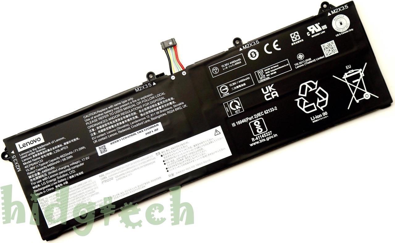 New Genuine L20L4PD3 L20M4PD3 Battery For LenovoLegion S7 Slim 7 15ACH6 / ThinkBook 16p Gen 2 R9000X 2021R Series 5B11C04261 SB11C04262 41CP6/40/132