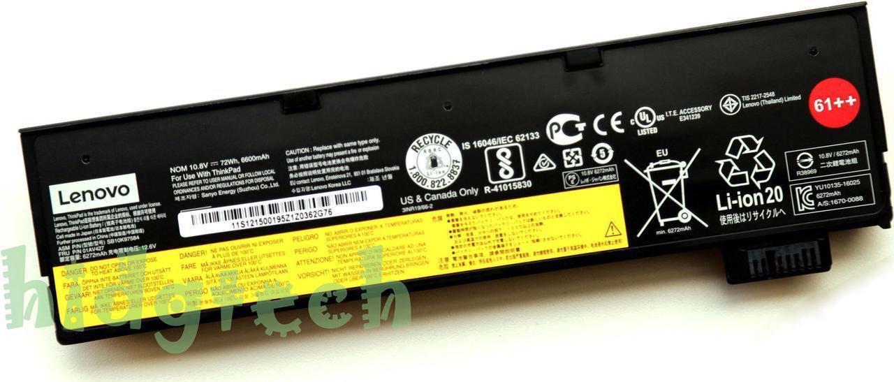 72Wh New Genuine 61++ 01AV422 01AV423 01AV424 01AV425 01AV426 01AV427 01AV428 01AV452 01AV490 01AV491 01AV492 Battery for ThinkPad T470 T480 T570 T580 P51s P52s Series (NOT fit for T460S T470S T480S)