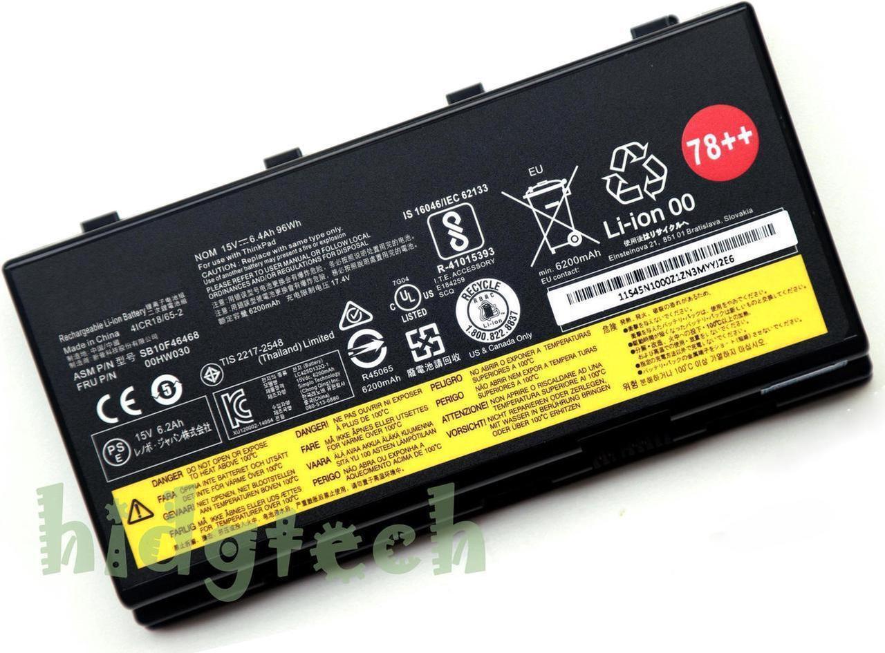 NEW 78++ 00HW030 01AV451 SB10F46468 Battery For ThinkPad P70 P71 Series