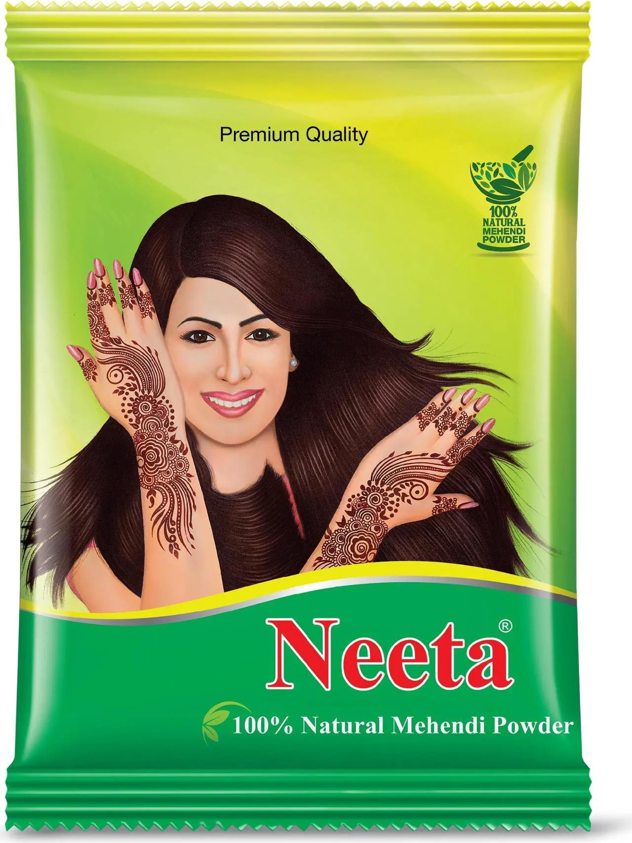 Main image of Neeta 100% Natural Mehendi Powder Premium Quality Pure Henna Powder 500G Brown