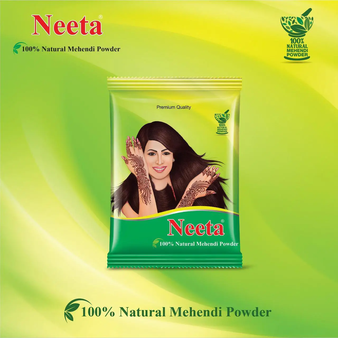 Alt view image 2 of 5 - Neeta 100% Natural Mehendi Powder Premium Quality Pure Henna Powder 500G Brown
