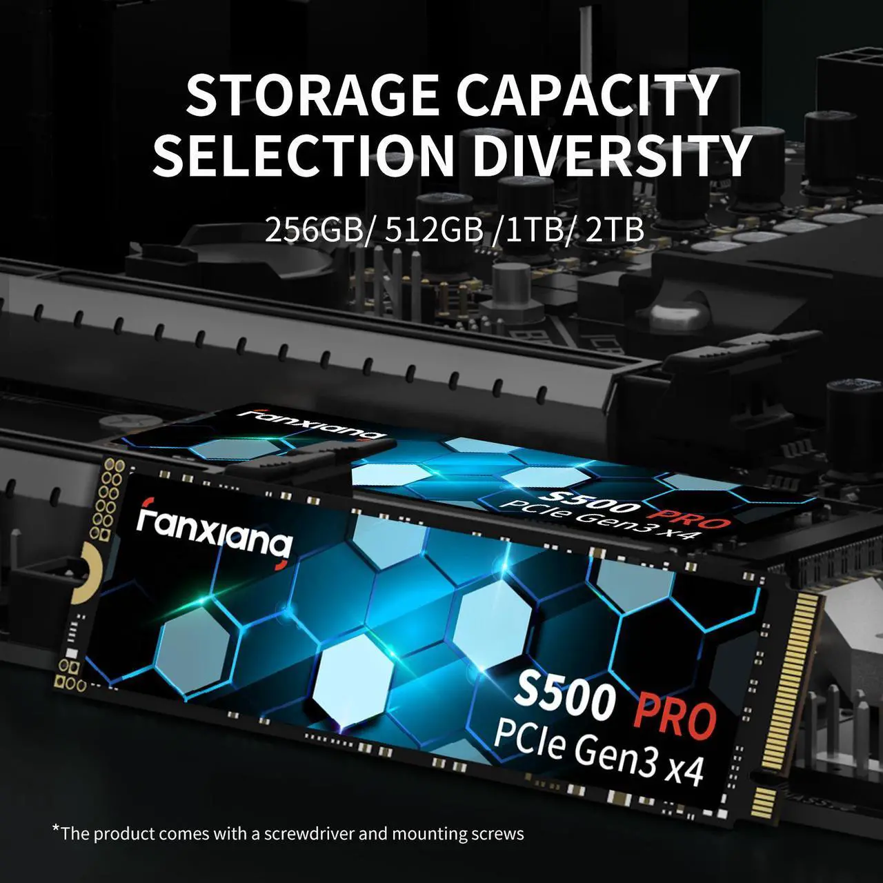 Alt view image 6 of 7 - fanxiang M.2 SSD 1TB 2280 NVMe SSD TLC PCIe 3.0 Internal Solid State Drive, Up to 3500MB/s 640TBW
