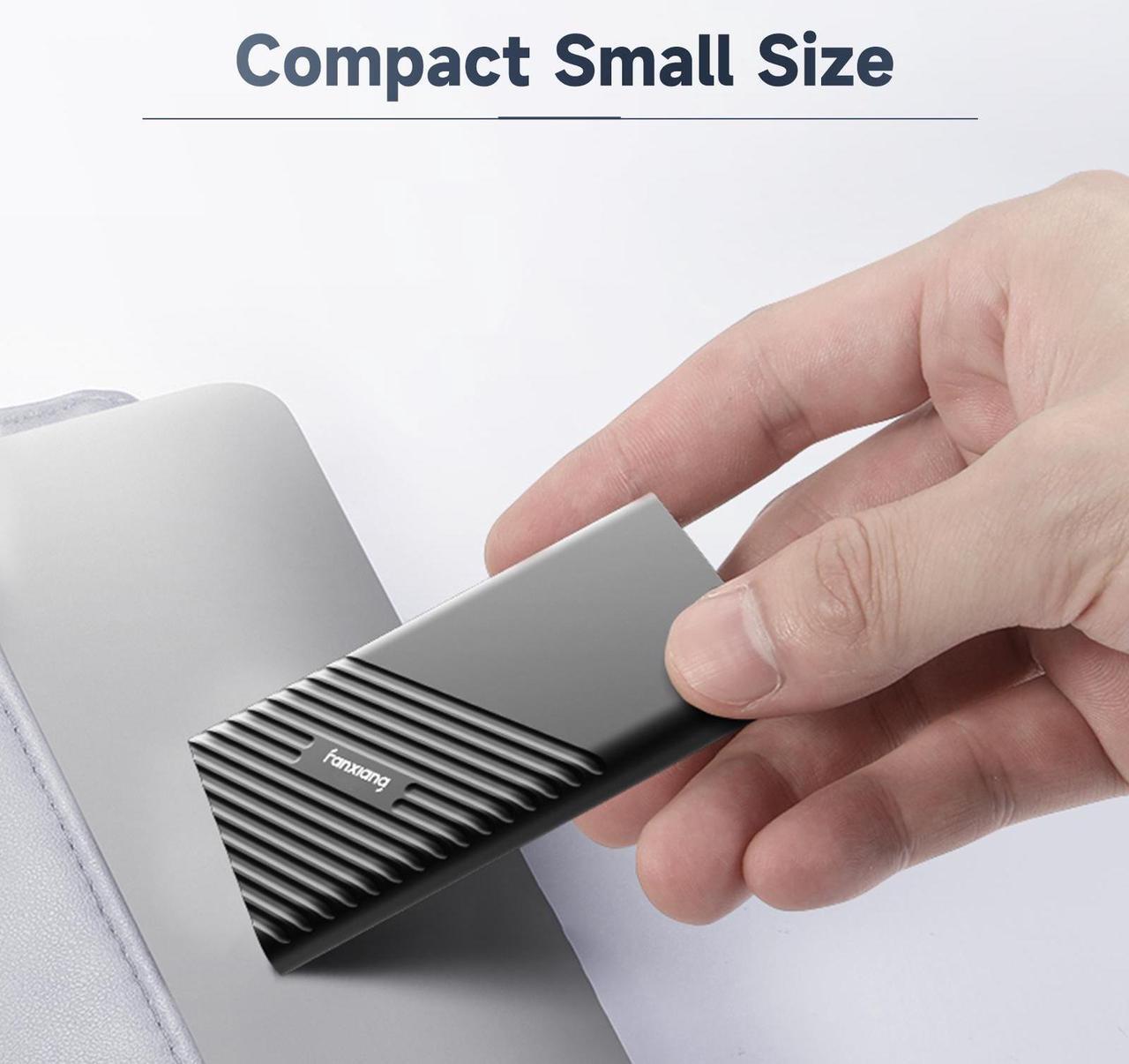 Alt view image 4 of 7 - Fanxiang External SSD 1TB Portable Hard Drive,External Solid State Drive,USB 3.2 Gen2 Type-C SSD Drive for iPhone 15/Pro/PC/Laptops/Creators/Gaming