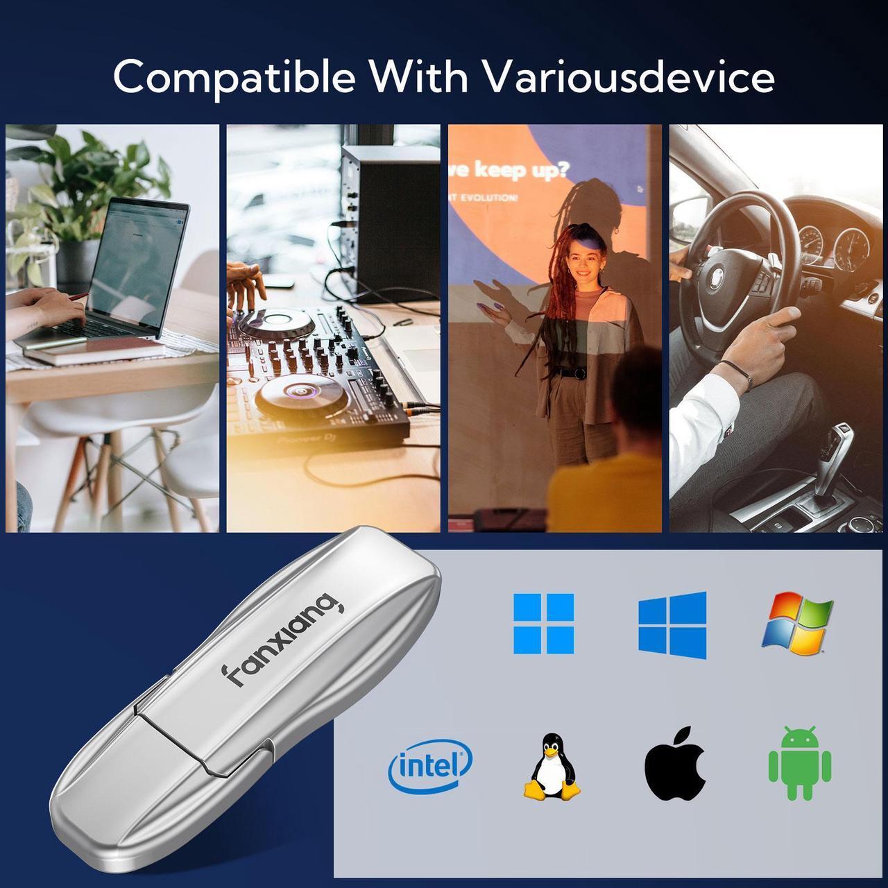 Alt view image 6 of 7 - Fanxiang 1TB External SSD USB Drive Up to 550MB/s USB A 3.2 Gen2 Solid State Drive Thumb Drive Stick SSD for Students and Professionals Compatible with Windows/Mac 1TB USB Flash Drive
