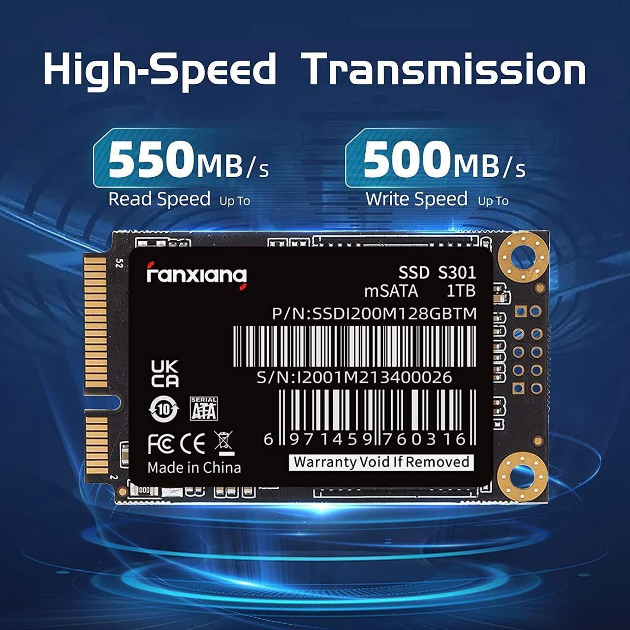 Alt view image 2 of 7 - Fanxiang 256GB mSATA SSD 3D NAND SATA III ,3D NAND TLC Mini SATA III Internal Solid State Drive ,up to 550MB/s 6Gb/s,For PC /Desktop/ Laptop