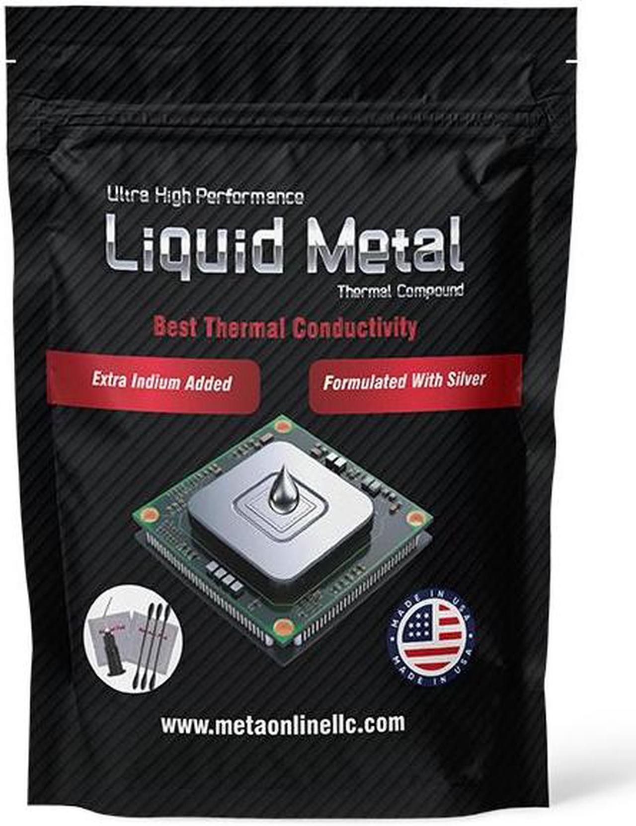 Main image of Liquid Metal Thermal Compound 1.5 Grams - 130W/m'K Conductance - Thermal Grease - Ready to Apply for PS5 - CPU - GPU - Liquid Metal Thermal Paste