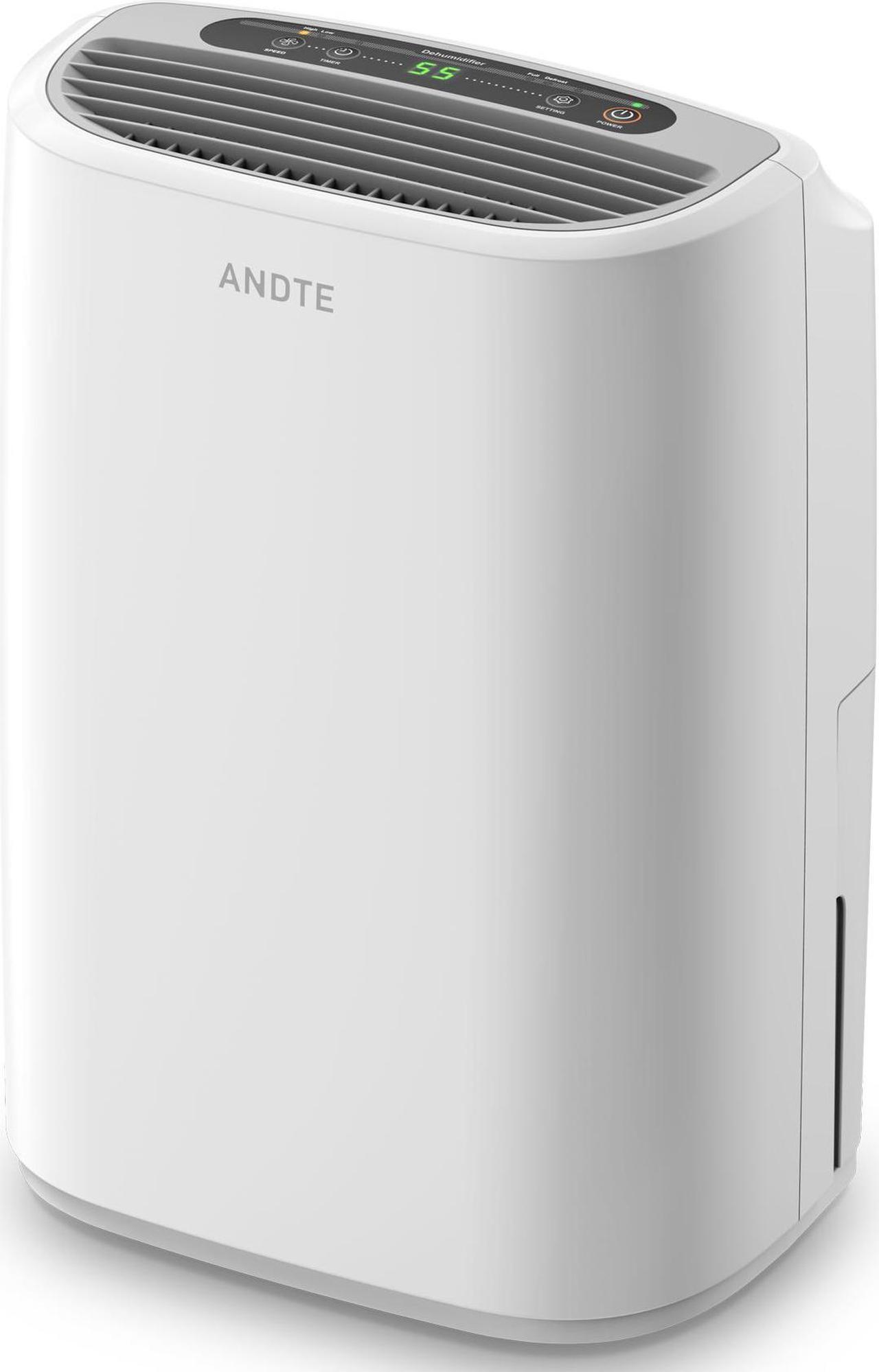 Main image of ANDTE 31 Pints Dehumidifiers for Large Rooms and Basements, Spaces up to 2500 Sq.ft, Auto/Manual Drainage, 0.528 Gallon Water Tank, Drain Hose, Auto Defrost, Dry Clothes Function, 24H Timer