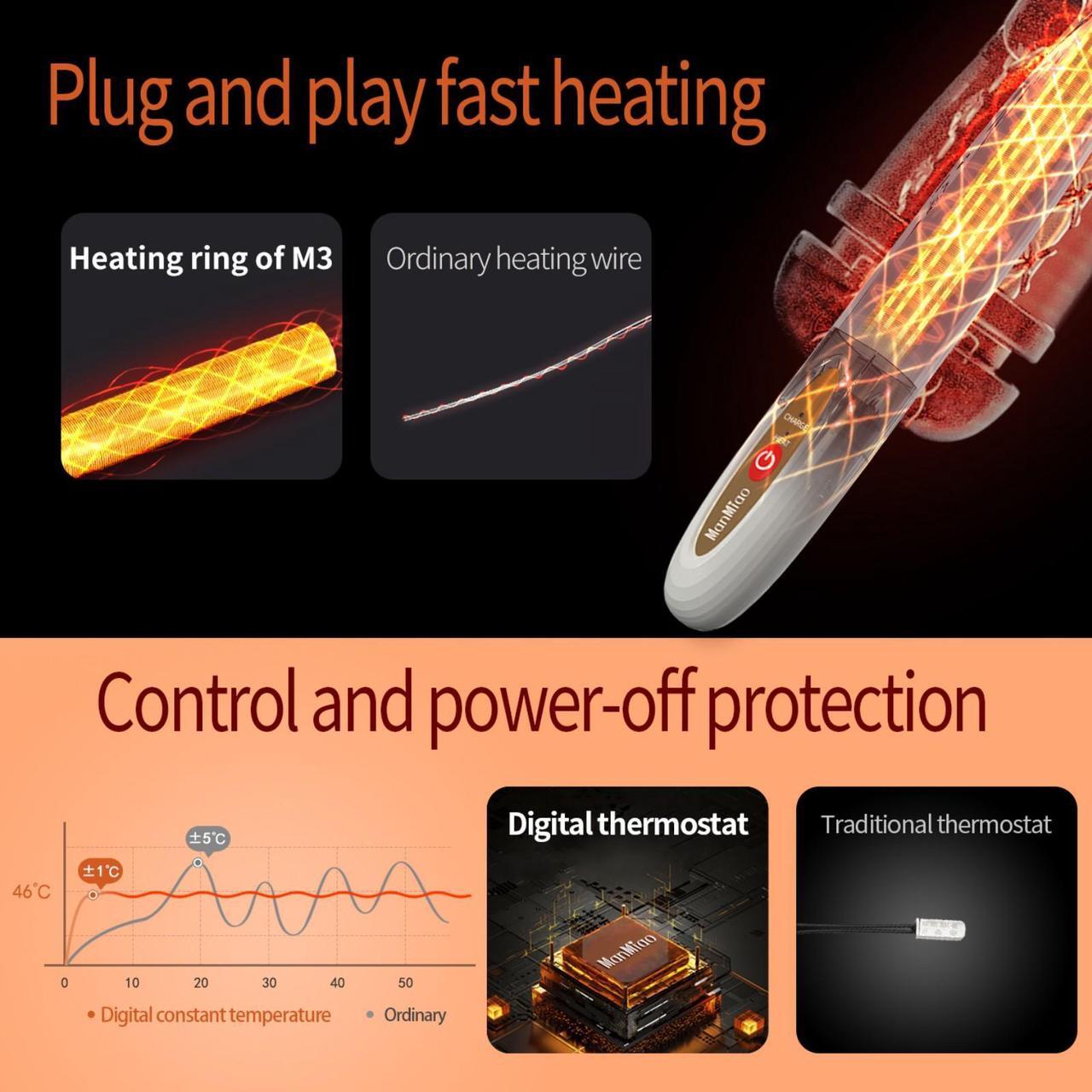 Alt view image 5 of 7 - Cordless Space Heater Warmer Heating Pad Accurate 46 Control Quickly Heating for Toys Tea Coffee & Water