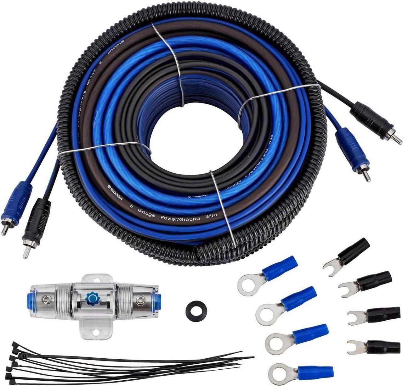 Main image of Dual 4 Gauge Amp Wiring Kit | Dual Amp Wiring Kit with Amplifier Installation Wiring True Spec and Soft Touch Wire | 4 Gauge Wire, Amplifier Wiring Kit, Sub Wiring Kit