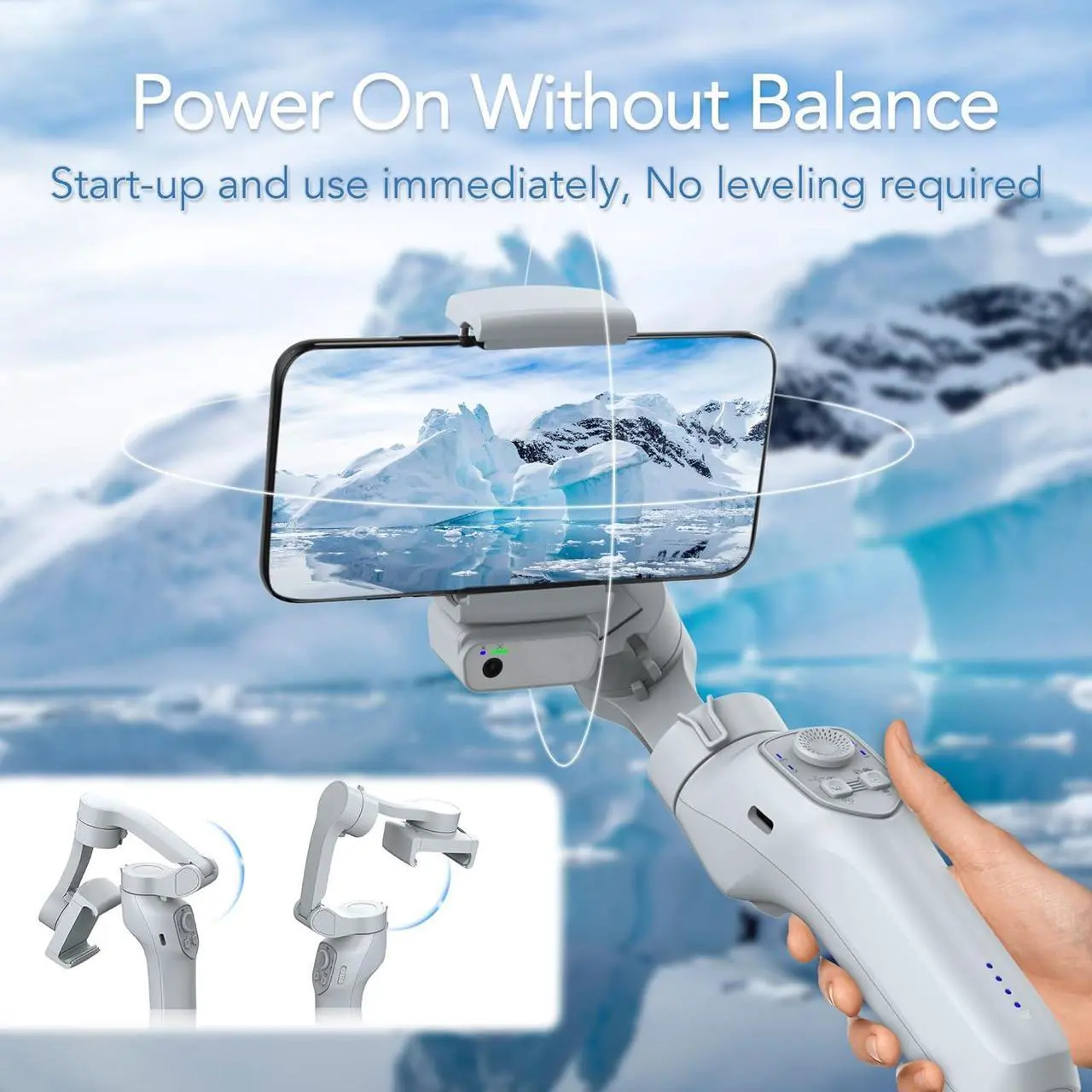 Alt view image 5 of 7 - Phone Gimbal with Magnetic AI Active Tracker,Gimbal Stabilizer for Smartphone with Fill Light,Phone Stabilizer for Video Recording,Gimbal for Android&iPhone,TikTok YouTube Vlogging Kit