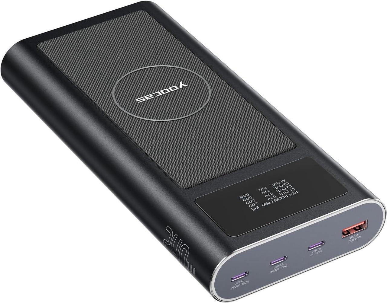 Main image of PD 240W Power Bank-25000mAh Portable Charger with High-Speed Charging -Smart Digital Display 4 Ports USB C/USB A/Wireless Battery Pack for iPhone,Pad,Mac Air/pro,h P,,Lenovo,Switch.