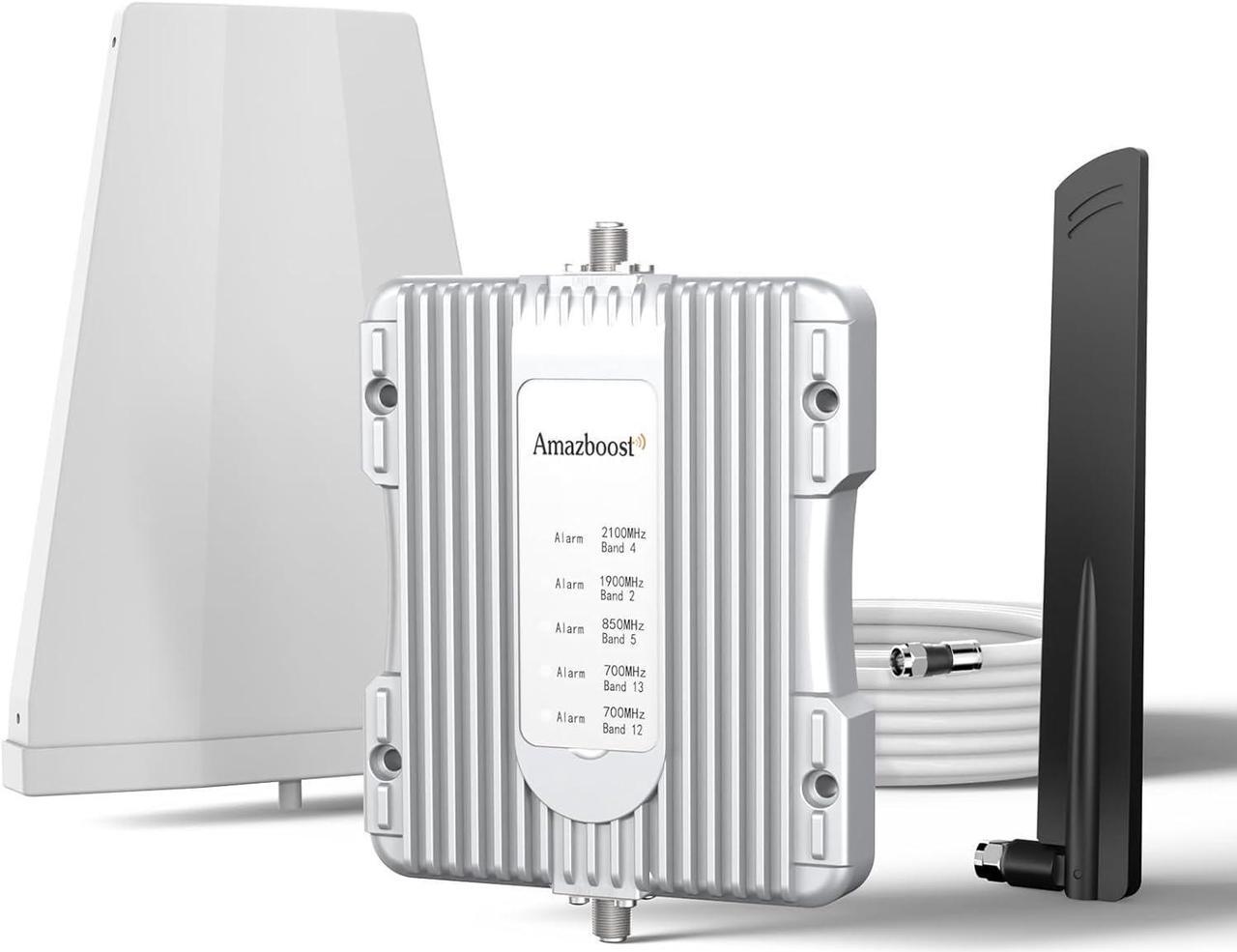Main image of Cell Phone Booster for Home -Up to 2,500 sq ft, Cell Phone Signal Booster Kit, All U.S. Carriers -Compatible with Verizon, AT&T, T-Mobile, Sprint & More-5G 4G LTE 3G FCC Approved